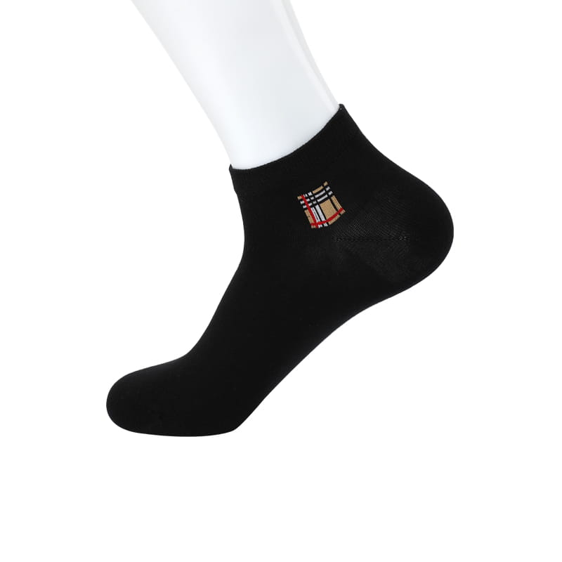 Chaussettes bateau décontractées pour hommes en coton peigné cousues main