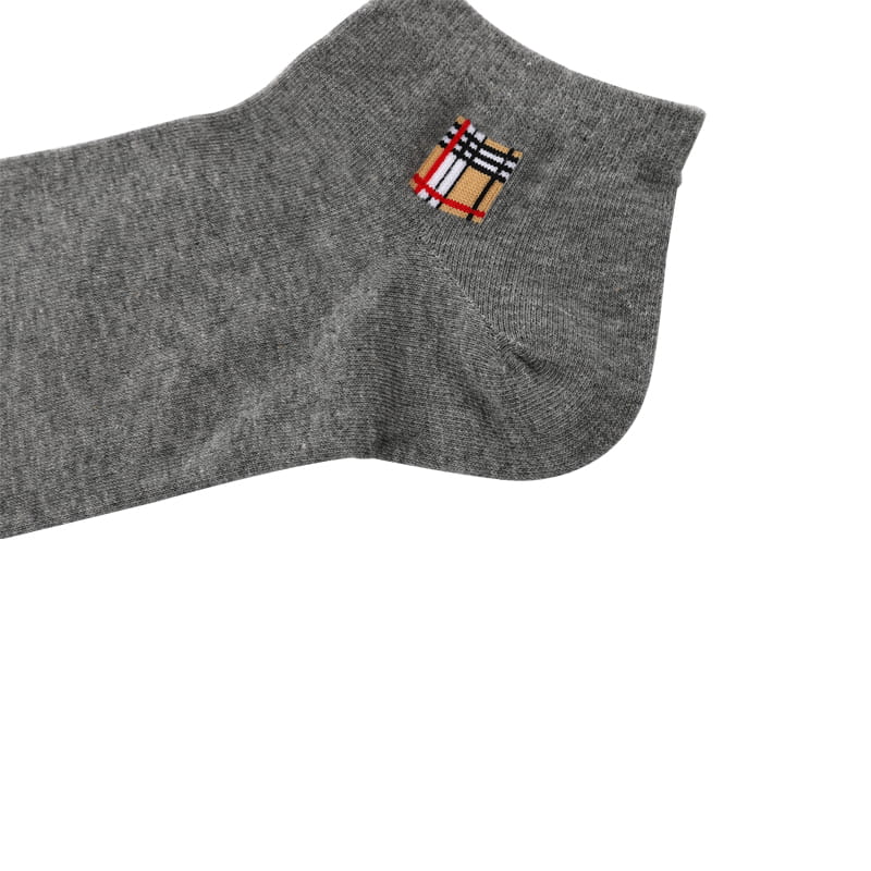 Chaussettes bateau décontractées pour hommes en coton peigné cousues main