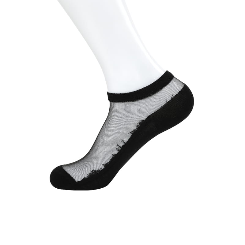 Bas fins en nylon et coton, bas en soie cristal, chaussettes de bateau antidérapantes pour Massage, pour hommes