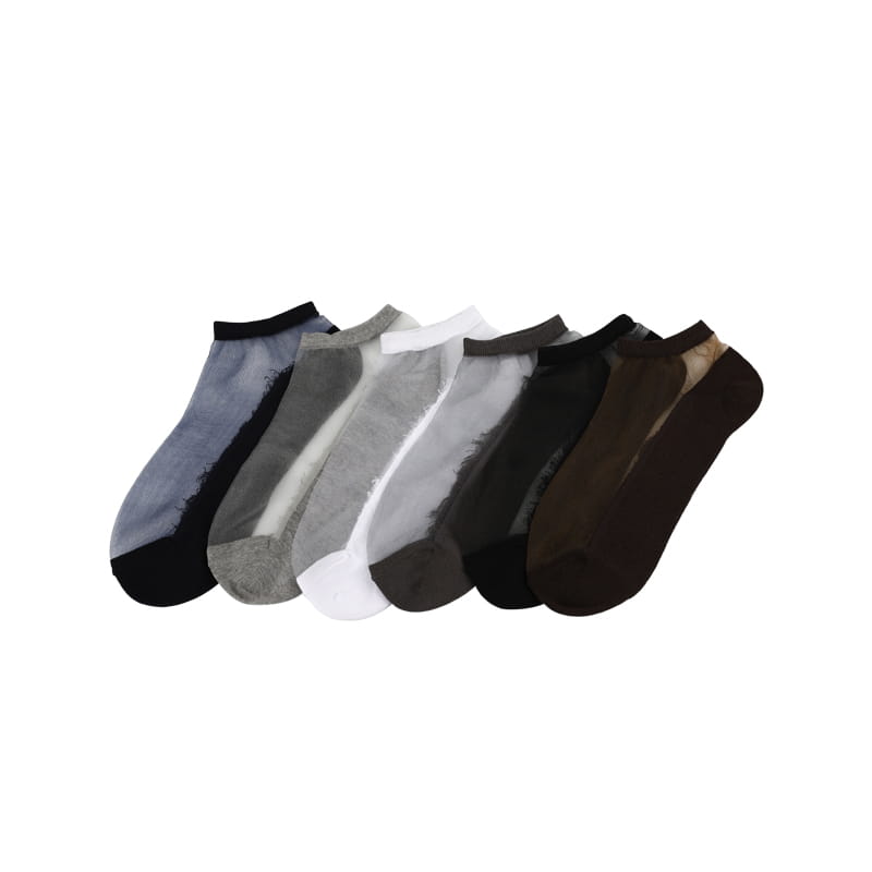 Bas fins en nylon et coton, bas en soie cristal, chaussettes de bateau antidérapantes pour Massage, pour hommes