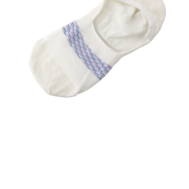 Peignage de coton matelassé cousu à la main, lignes multicolores, maille de pied, 1 fois formant des chaussettes pour hommes