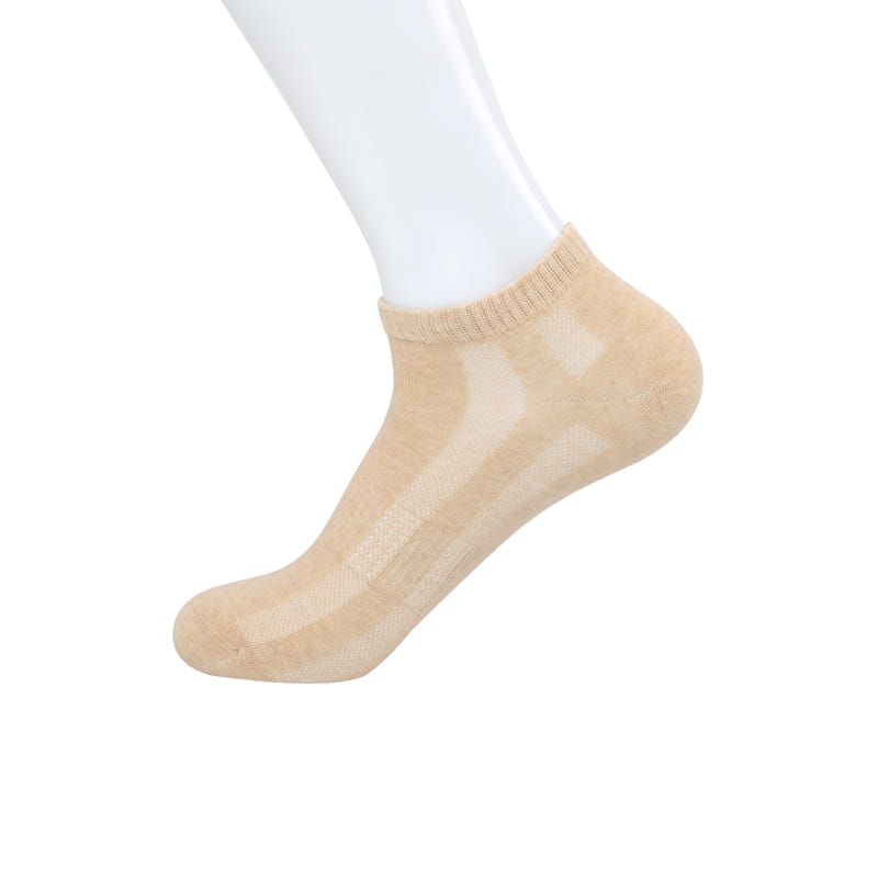 Confort décontracté Coton de couleur douce naturelle Chaussettes bateau respirantes absorbant l'humidité