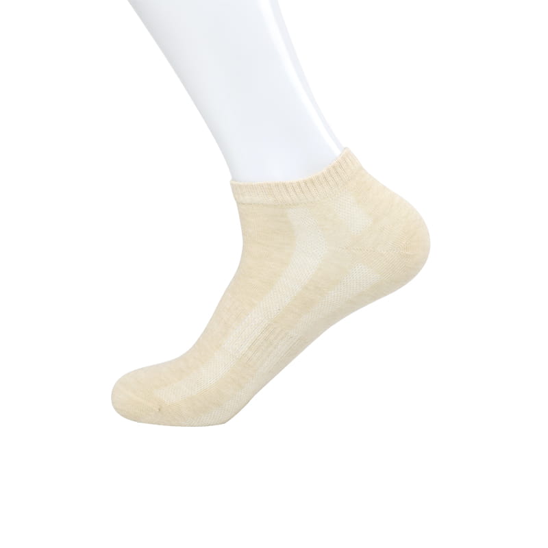 Confort décontracté Coton de couleur douce naturelle Chaussettes bateau respirantes absorbant l'humidité