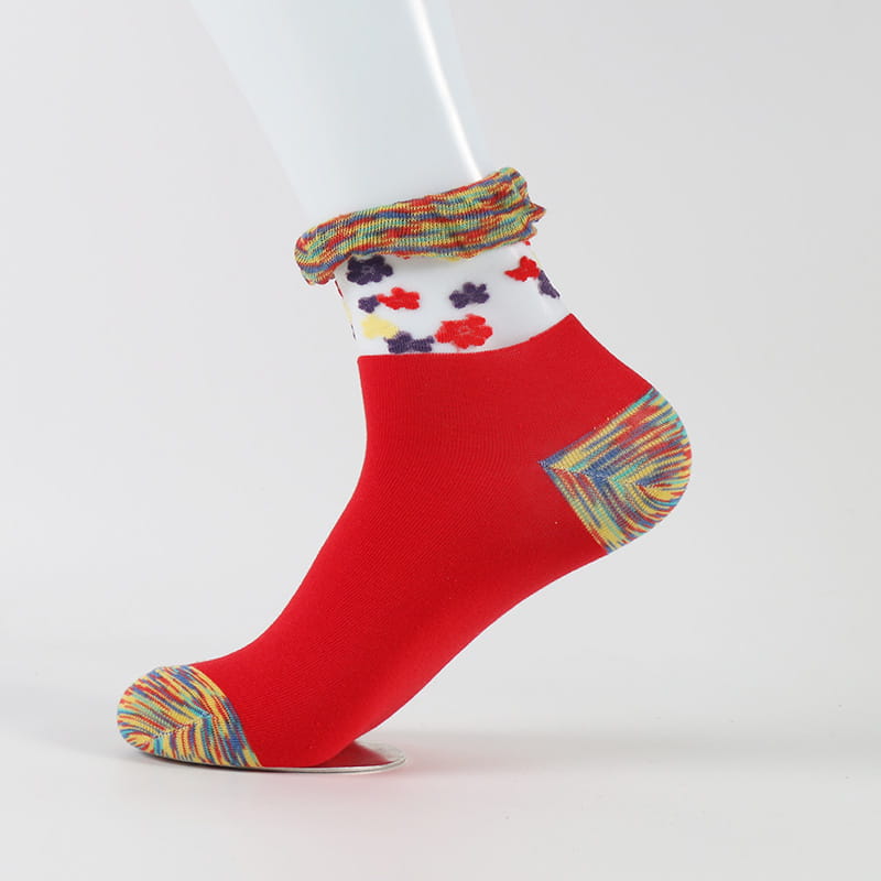 Chaussettes d'été fines et transparentes pour femmes, courtes, en soie cristal, en coton