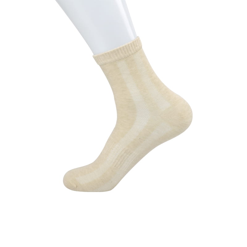 Chaussettes décontractées confortables et douces en coton de couleur naturelle, respirantes et absorbant l'humidité