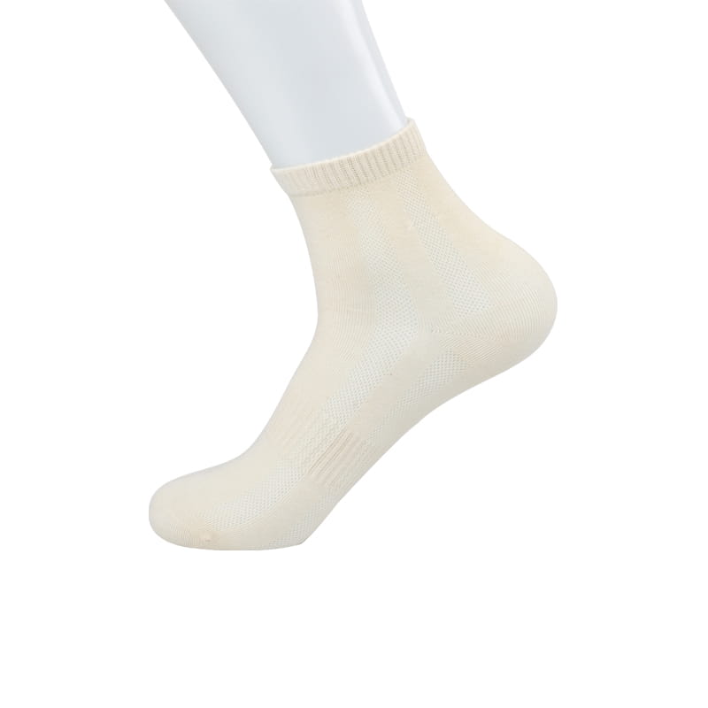 Chaussettes décontractées confortables et douces en coton de couleur naturelle, respirantes et absorbant l'humidité