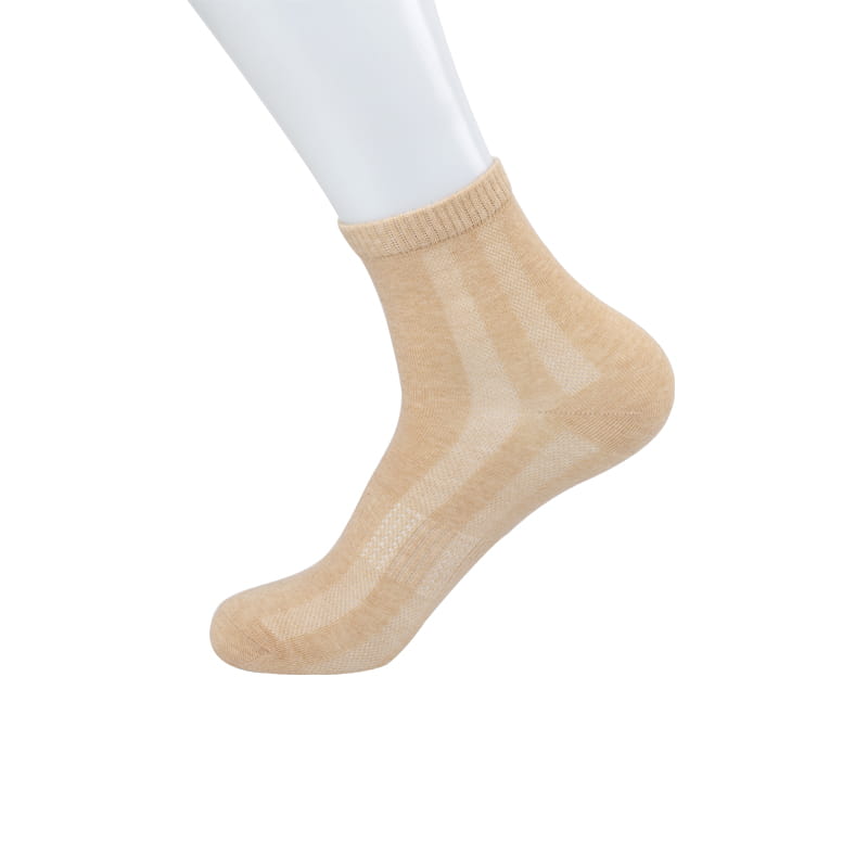 Chaussettes décontractées confortables et douces en coton de couleur naturelle, respirantes et absorbant l'humidité