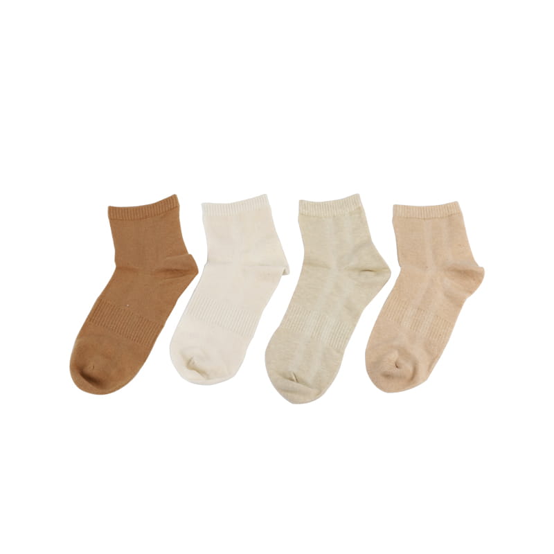 Chaussettes décontractées confortables et douces en coton de couleur naturelle, respirantes et absorbant l'humidité