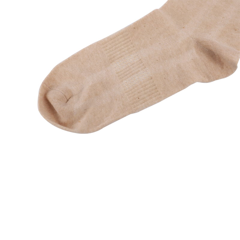 Chaussettes décontractées confortables et douces en coton de couleur naturelle, respirantes et absorbant l'humidité