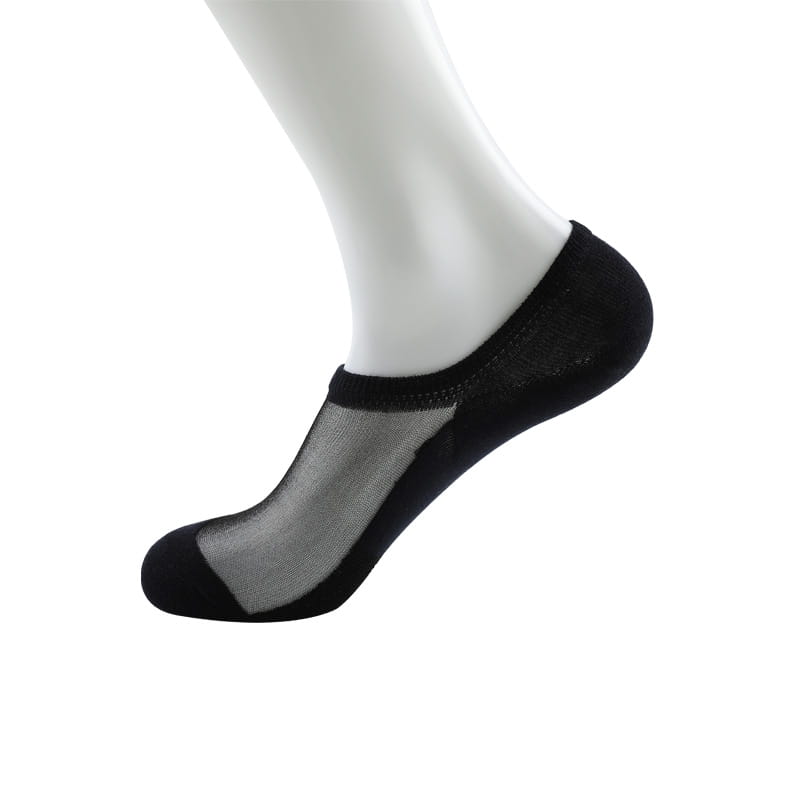 Chaussettes d'été fines en nylon et soie transparentes, en coton, fond de massage, multi-talons invisibles, pour hommes