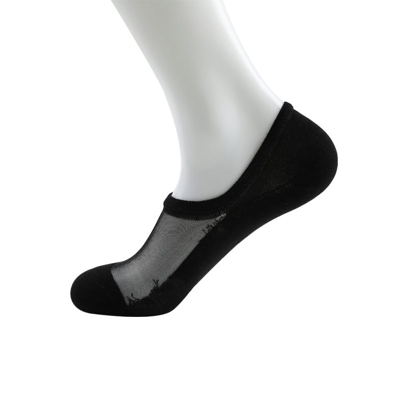 Chaussettes d'été fines en nylon et soie transparentes, en coton, fond de massage, multi-talons invisibles, pour hommes