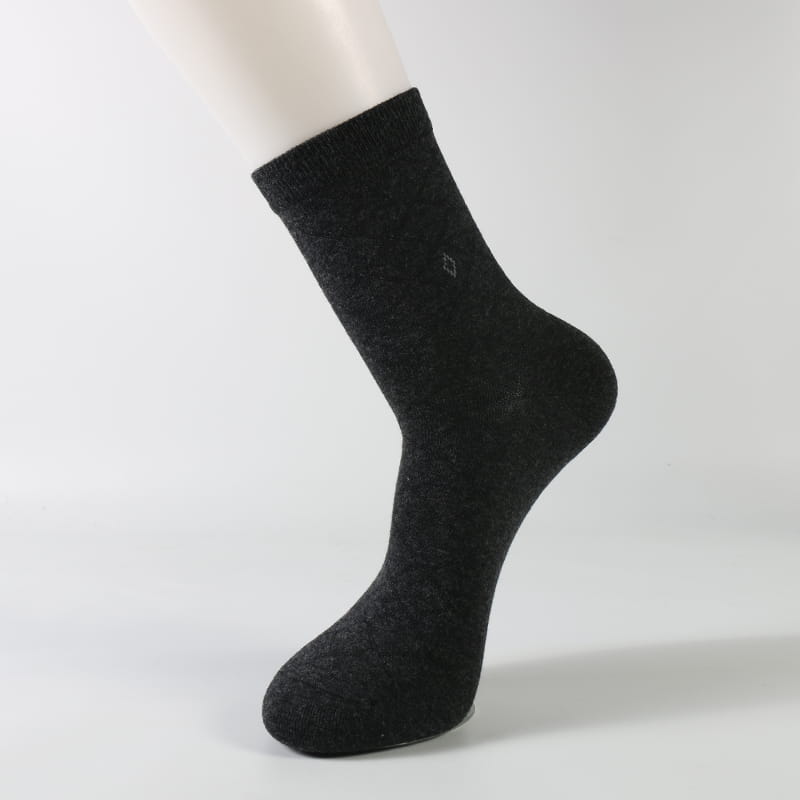 Chaussettes en coton peigné épais pour hommes, motif de notes d'automne et d'hiver, cousues à la main