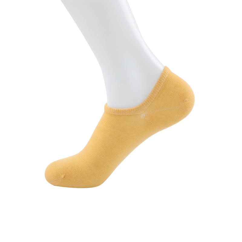 Chaussettes bateau pour hommes en coton peigné uni à bouche peu profonde, cousues à la main