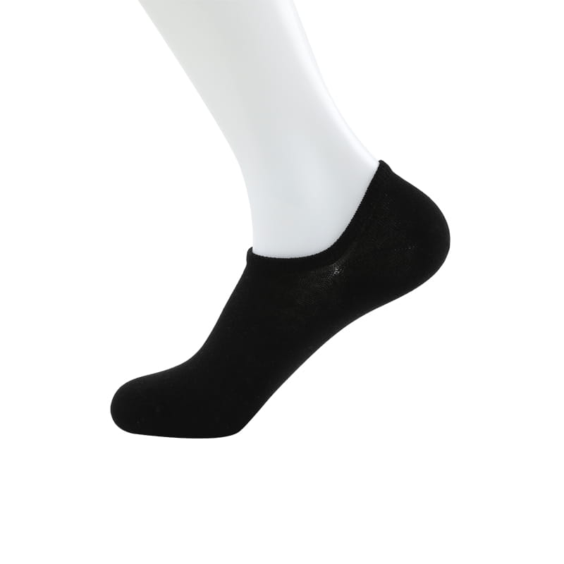 Chaussettes bateau pour hommes en coton peigné uni à bouche peu profonde, cousues à la main