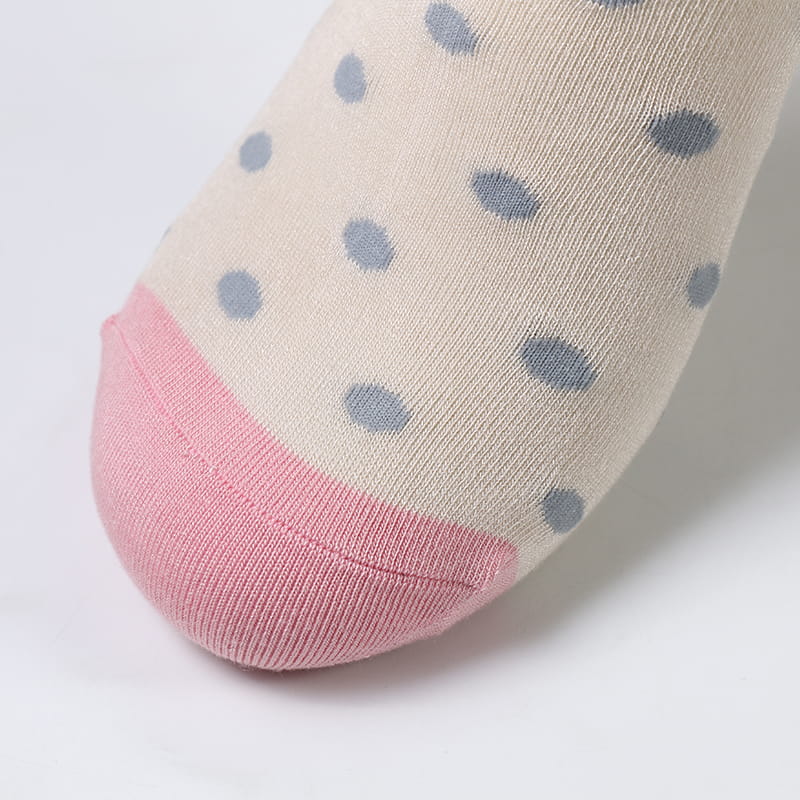 Chaussettes super douces en jacquard de soie filée à pois pour femmes