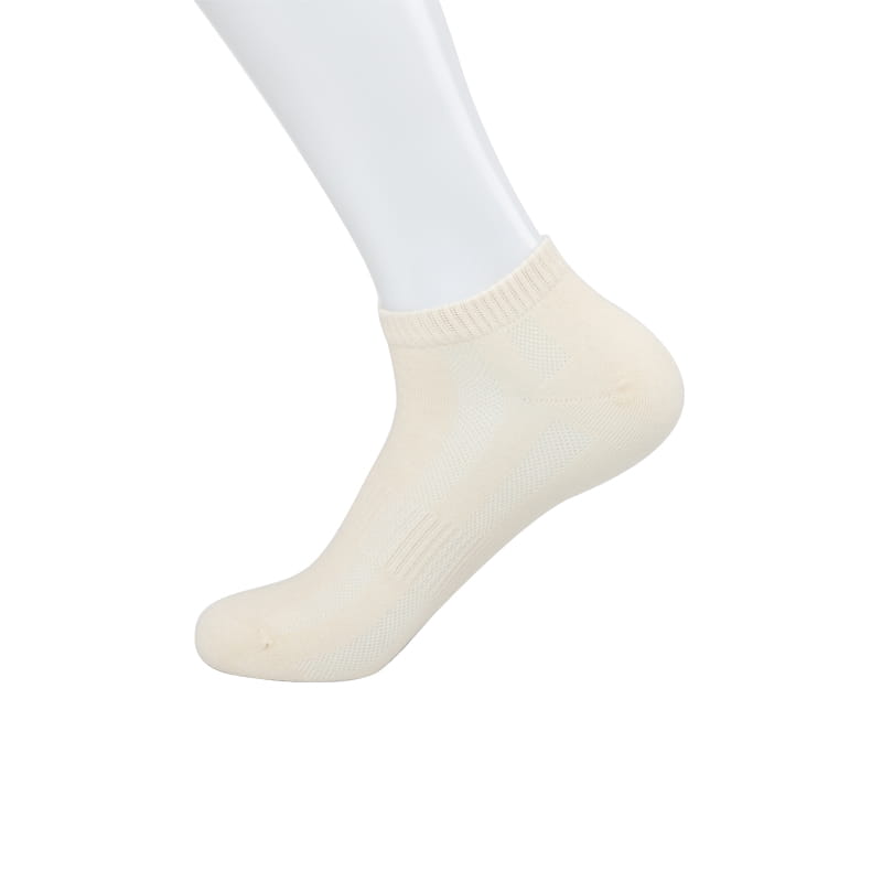 Confort décontracté Coton de couleur douce naturelle Chaussettes bateau respirantes absorbant l'humidité