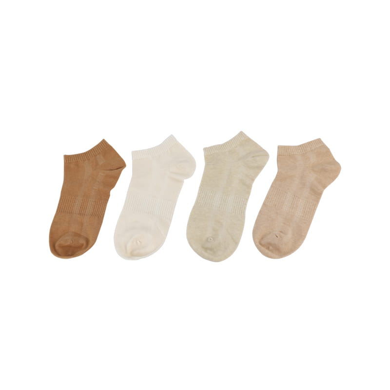 Confort décontracté Coton de couleur douce naturelle Chaussettes bateau respirantes absorbant l'humidité