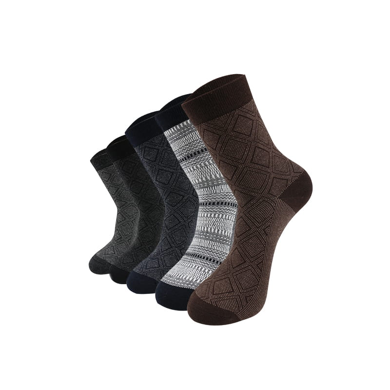 Chaussettes d'hiver en coton pour hommes, nouveau modèle de diamant, décontracté, Business, vente en gros