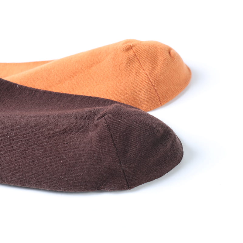 Chaussettes en coton pour hommes, couleur unie, robe d'affaires, automne et hiver