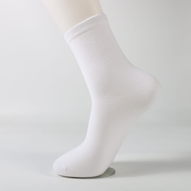 Chaussettes en coton pour hommes, couleur unie, robe d'affaires, automne et hiver