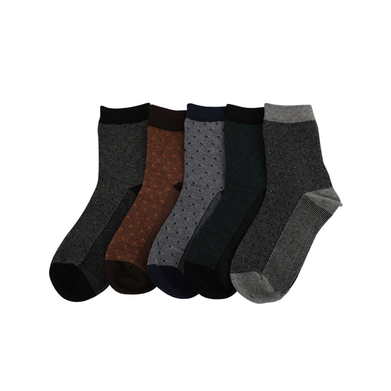 Chaussettes d'affaires décontractées et confortables à rayures verticales pour hommes, chaussettes en coton cousues à la main