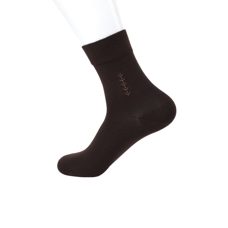 Fibre de bambou décontracté strass en forme de diamant fleur couture à la main chaussettes pour hommes