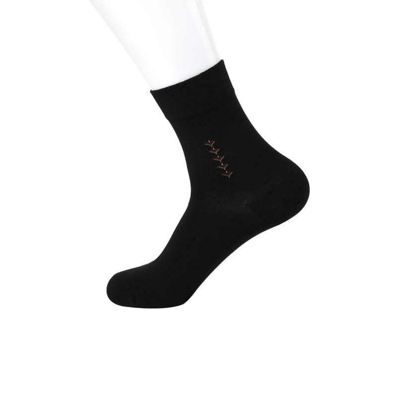 Fibre de bambou décontracté strass en forme de diamant fleur couture à la main chaussettes pour hommes