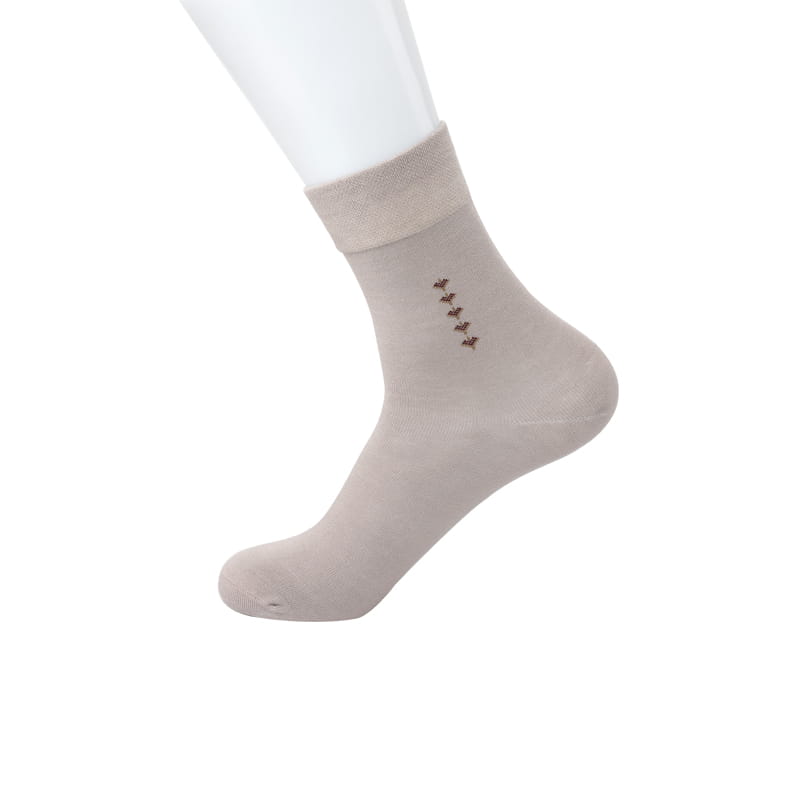 Fibre de bambou décontracté strass en forme de diamant fleur couture à la main chaussettes pour hommes