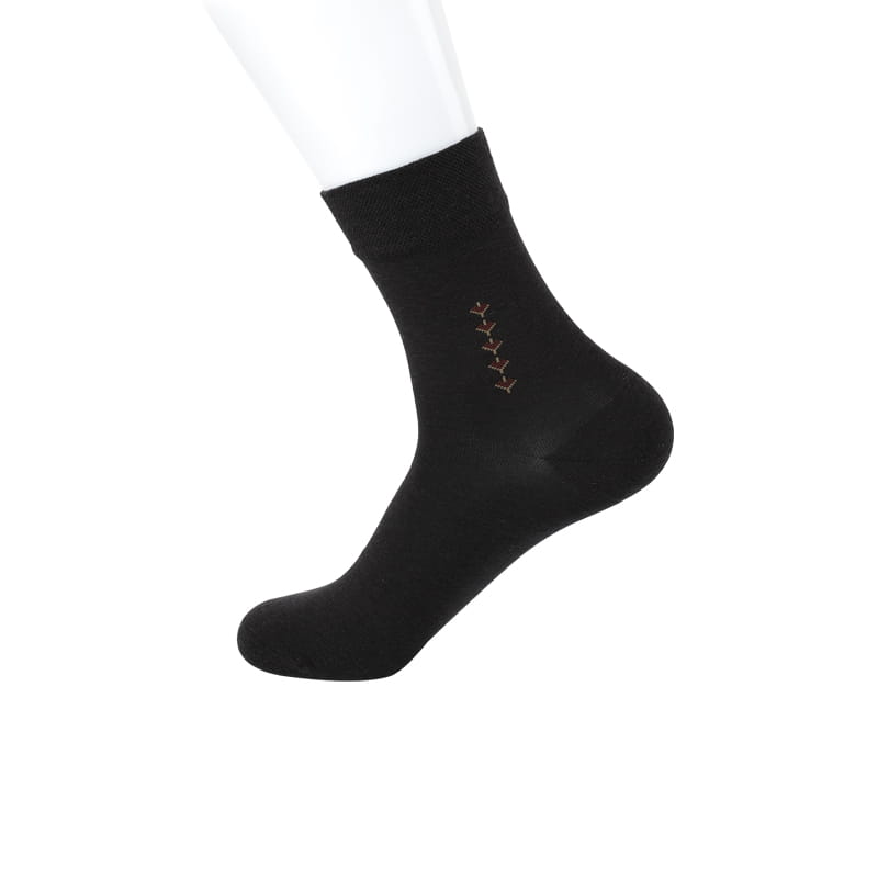 Fibre de bambou décontracté strass en forme de diamant fleur couture à la main chaussettes pour hommes