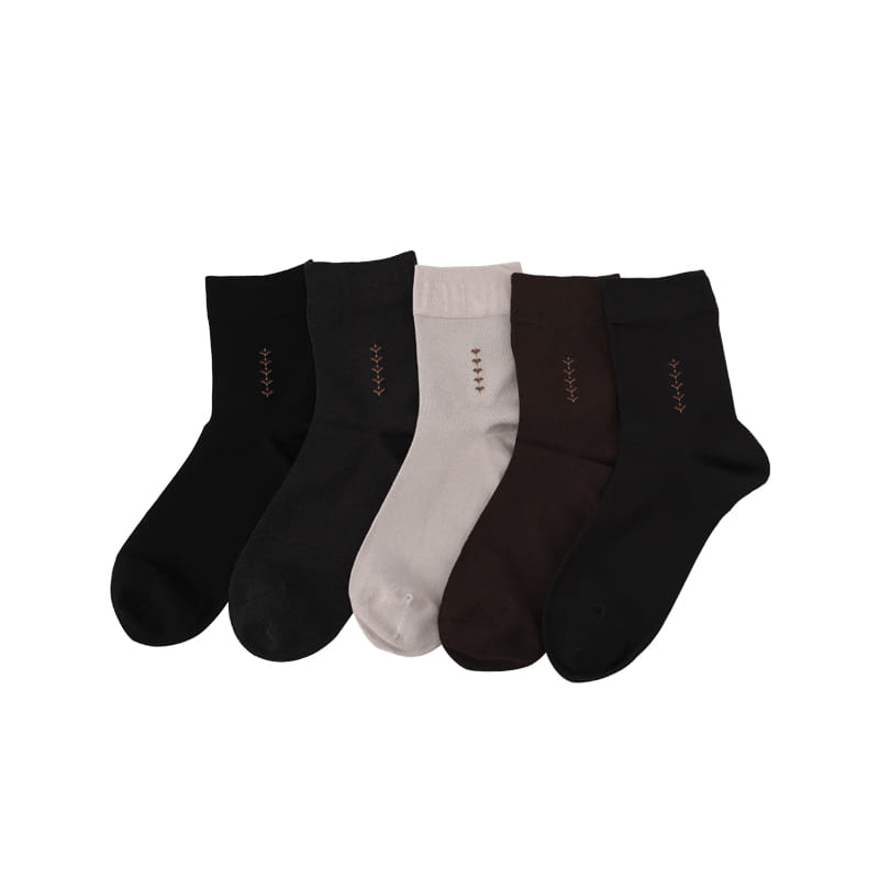 Fibre de bambou décontracté strass en forme de diamant fleur couture à la main chaussettes pour hommes