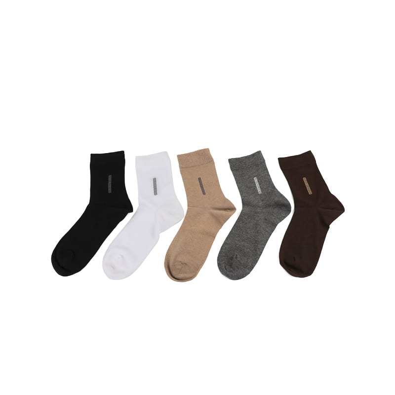 Chaussettes décontractées amples en coton cousues à la main Luokou pour hommes