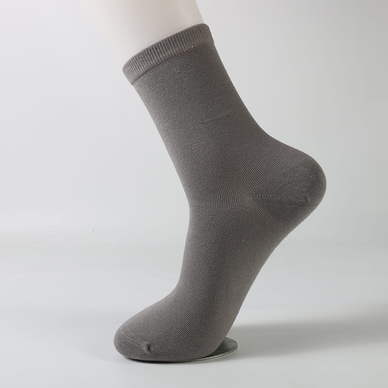 Chaussettes en coton pour hommes, couleur unie, robe d'affaires, automne et hiver