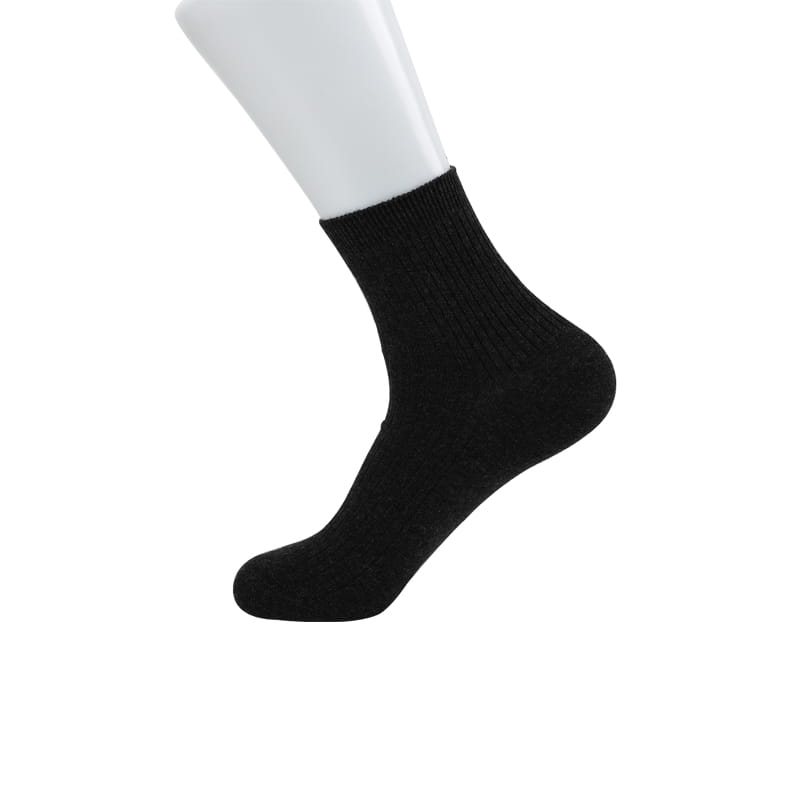 Chaussettes confortables pour hommes à double aiguille Chaussettes pour hommes en coton peigné doux cousues à la main