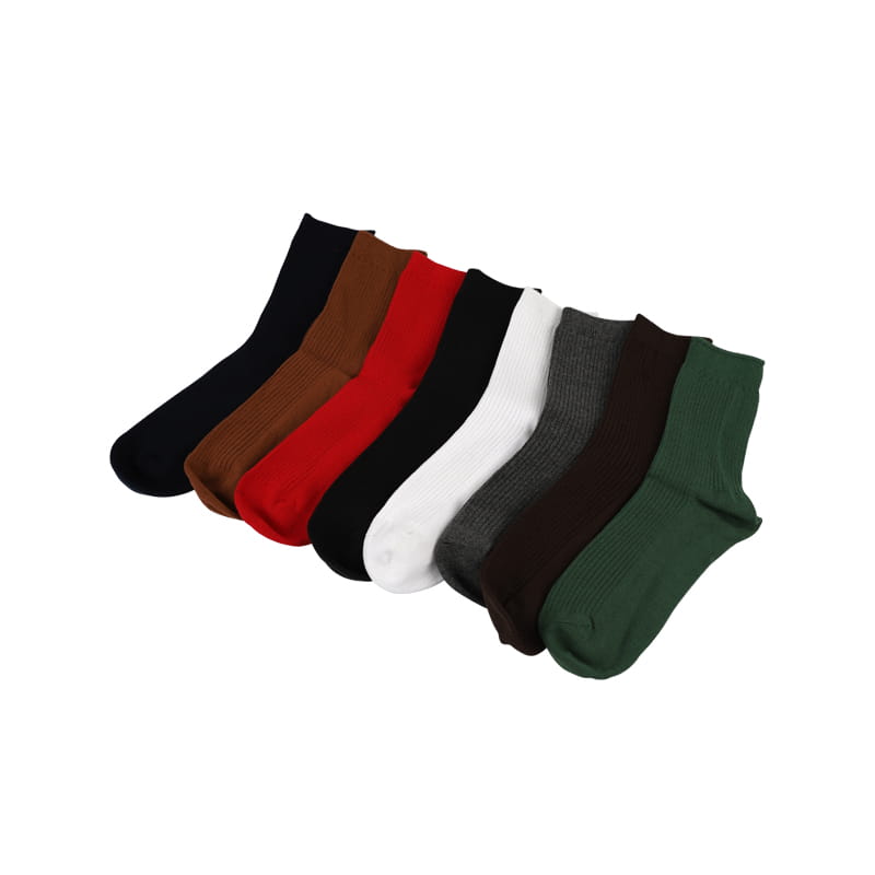 Chaussettes confortables pour hommes à double aiguille Chaussettes pour hommes en coton peigné doux cousues à la main