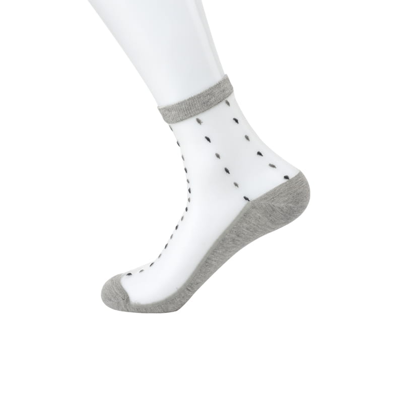 Produit breveté décontracté hommes cristal soie verticale coton bas chaussettes en nylon