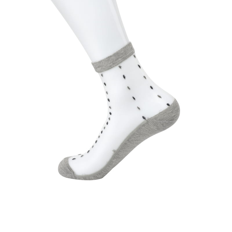 Produit breveté décontracté hommes cristal soie verticale coton bas chaussettes en nylon