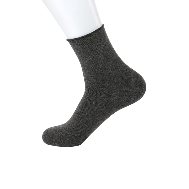 Chaussettes pour hommes en coton à bouche roulée naturelle talon renforcé cousu à la main chaussettes pour hommes super douces