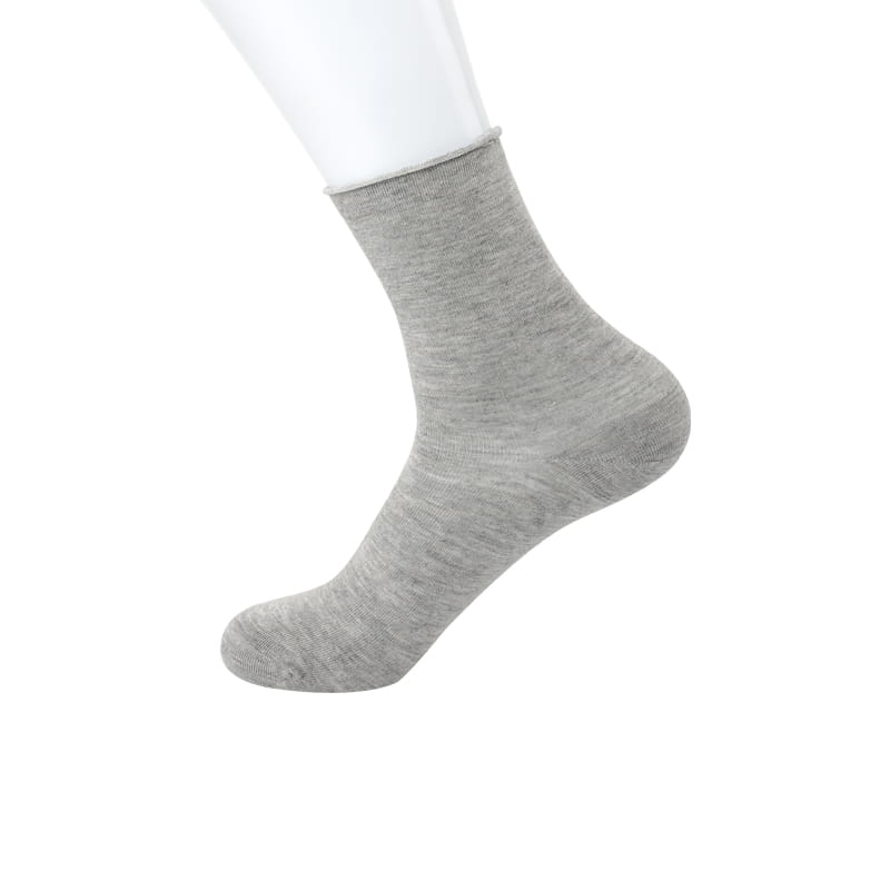 Chaussettes pour hommes en coton à bouche roulée naturelle talon renforcé cousu à la main chaussettes pour hommes super douces