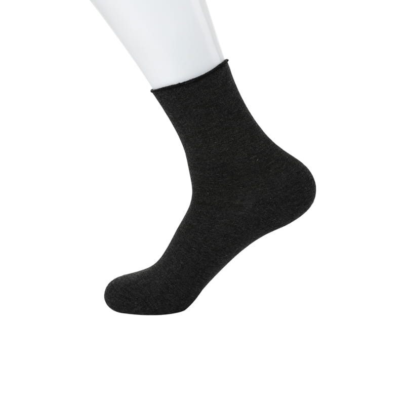 Chaussettes pour hommes en coton à bouche roulée naturelle talon renforcé cousu à la main chaussettes pour hommes super douces