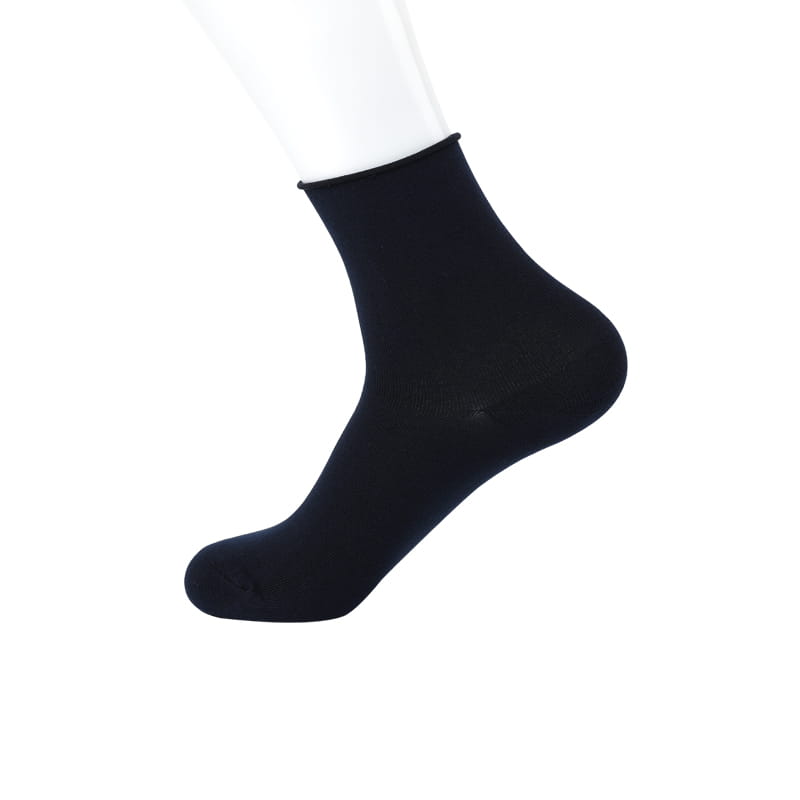 Chaussettes pour hommes en coton à bouche roulée naturelle talon renforcé cousu à la main chaussettes pour hommes super douces