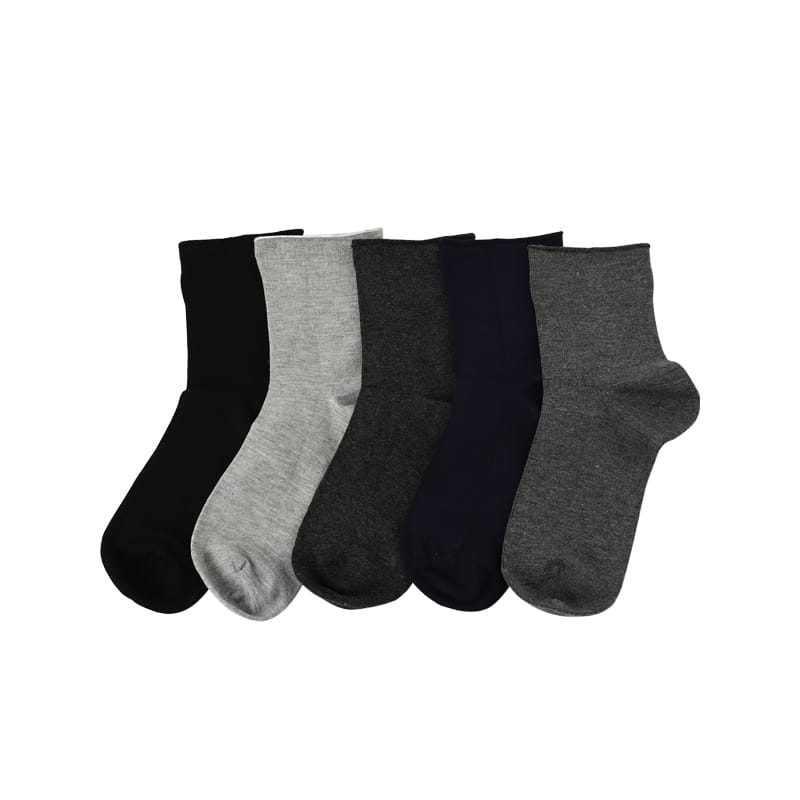 Chaussettes pour hommes en coton à bouche roulée naturelle talon renforcé cousu à la main chaussettes pour hommes super douces