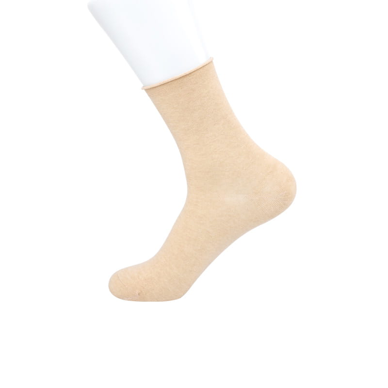 Rouleau de coton de couleur naturelle, respirant, absorbant l'humidité, épais, couture à la main, chaussettes pour hommes