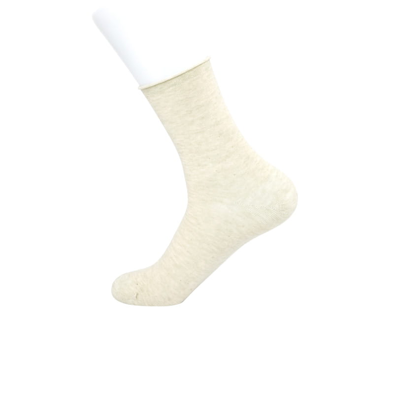 Rouleau de coton de couleur naturelle, respirant, absorbant l'humidité, épais, couture à la main, chaussettes pour hommes