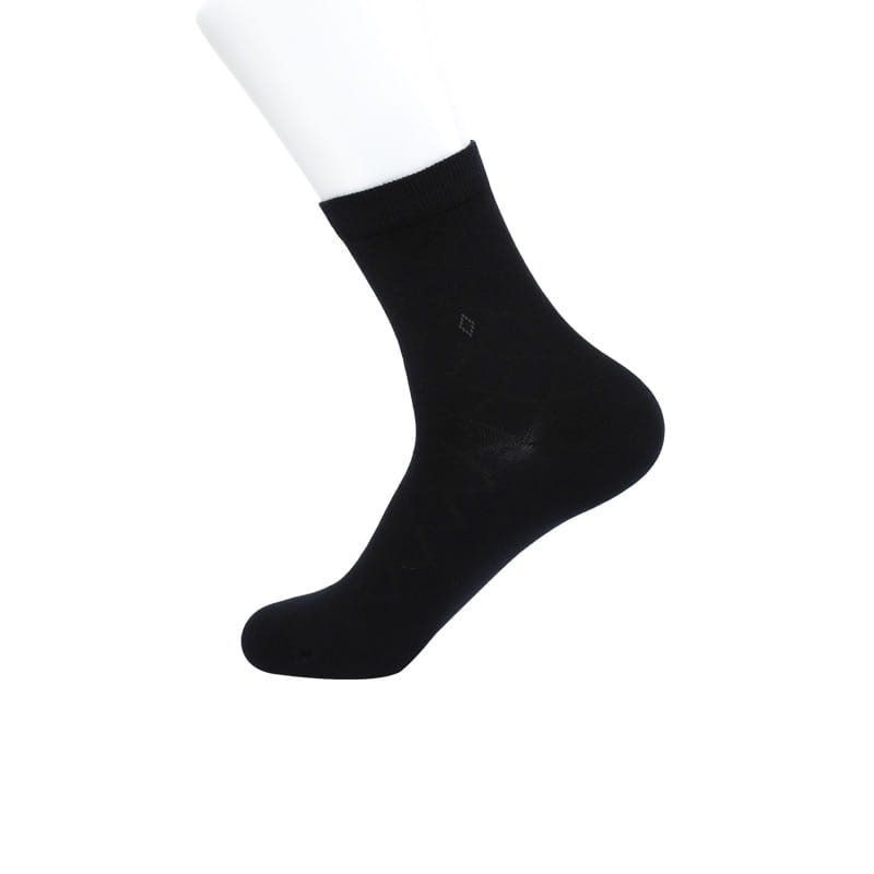 Chaussettes en coton peigné épais pour hommes, couture à la main, fleur de diamant, automne et hiver