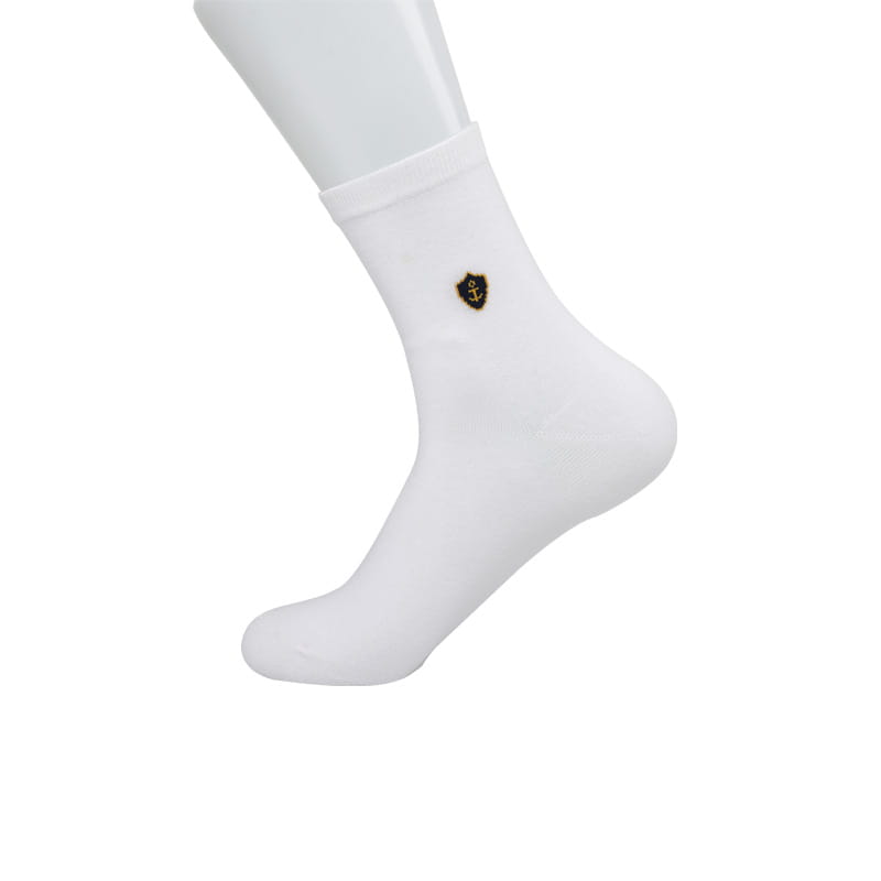 Chaussettes pour hommes, en coton peigné épais, cousues à la main, ancre en fer, fleur, automne et hiver