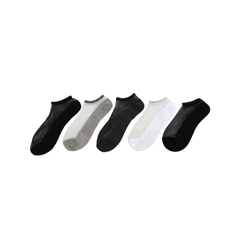 Mode été mince soie nylon cristal chaussettes de soie massage hommes chaussettes de cheville