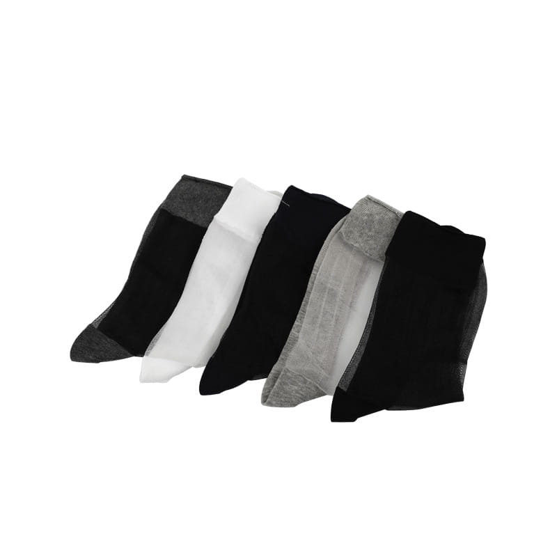 Chaussettes pour hommes en fibre de bambou douce, fleur diagonale, couture à la main, automne et hiver