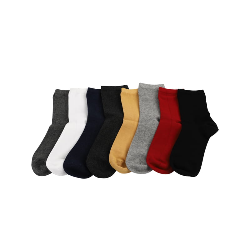 Chaussettes pour hommes en fibre de bambou, manchette de couleur unie, chaussettes cousues à la main