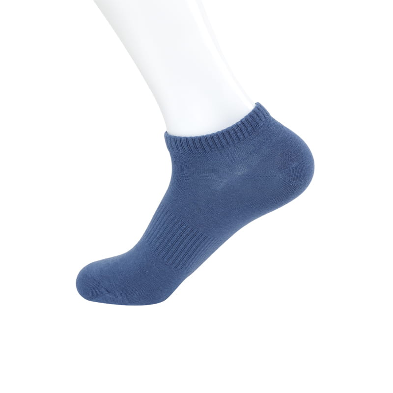 Chaussettes bateau homme en coton peigné uni cousues main