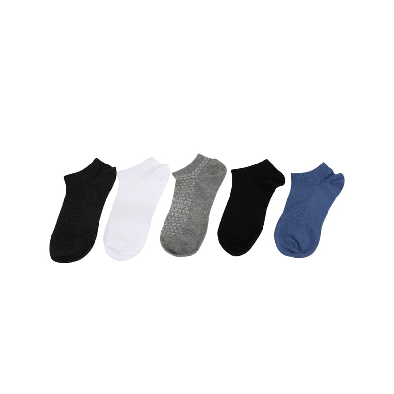 Chaussettes bateau homme en coton peigné uni cousues main